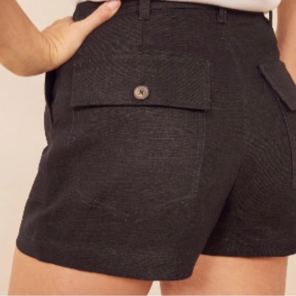 Reformation Sterling High Waist Linen Shorts - Picture 2 of 2